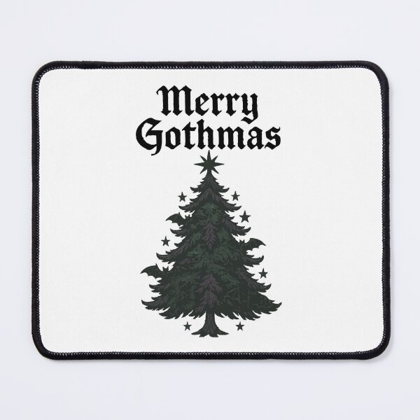 Item preview, Merry Gothmas - Gothic Christmas Tree Illustration - Dark Enchanted Forest Holiday Art, Mystical Winter Decor designed and sold by BrainBubbleArt.