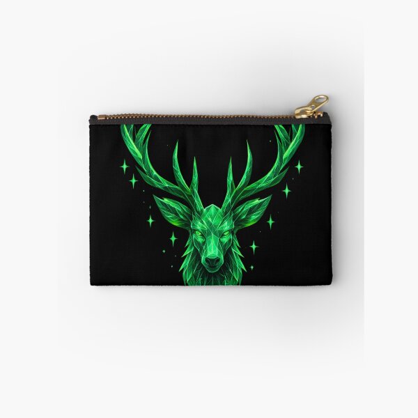 Item preview, Neon Green Geometric Deer | Crystal Stag Head | Glowing Animal Design designed and sold by GoldenDreamGallery.
