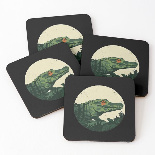 Item preview, Double Exposure Amazon Caiman Crocodile designed and sold by CANDO ART STORE.