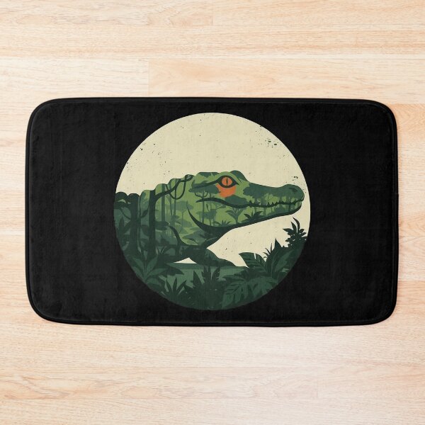 Item preview, Double Exposure Amazon Caiman Crocodile designed and sold by CANDO ART STORE.