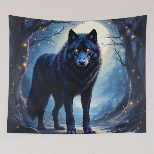 Item preview, Totem Animal: Black Wolf in the Moonlight designed and sold by IHage.
