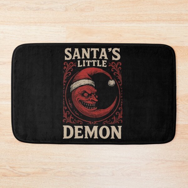 Item preview, Santa’s Little Demon – Dark Christmas Horror Moon | Creepy Gothic Holiday Artwork designed and sold by BrainBubbleArt.