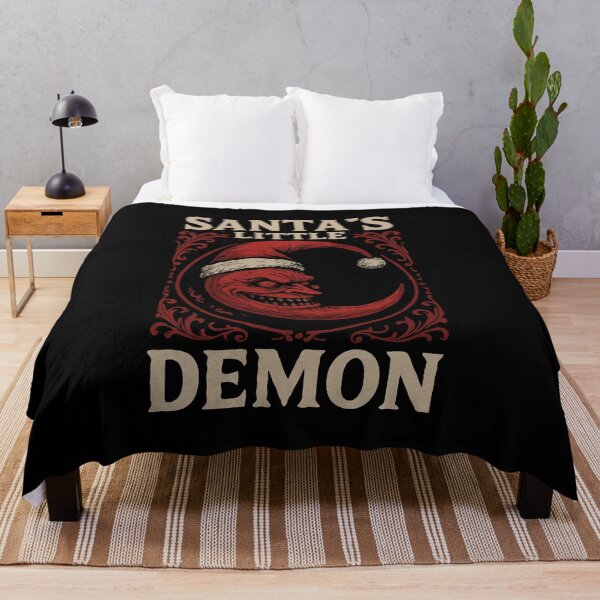 Item preview, Santa’s Little Demon – Dark Christmas Horror Moon | Creepy Gothic Holiday Artwork designed and sold by BrainBubbleArt.