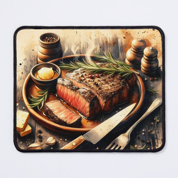Artikelvorschau, Medium Steak, KI-generierte Kunst entworfen und verkauft von ACC .