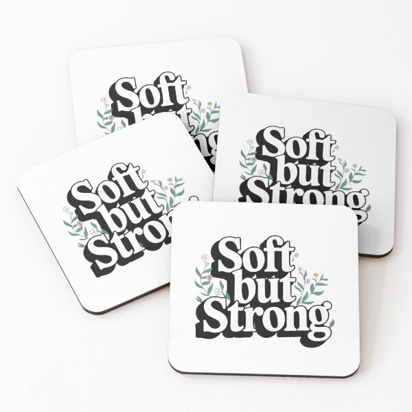 Item preview, Soft But Strong | Floral Empowerment Motivation Retro Typography | Feminine Strength Gift designed and sold by pixelpopplanet.