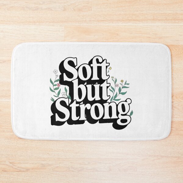 Item preview, Soft But Strong | Floral Empowerment Motivation Retro Typography | Feminine Strength Gift designed and sold by pixelpopplanet.