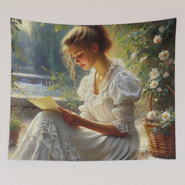 Item preview, A girl with a letter. designed and sold by aleksandr13.