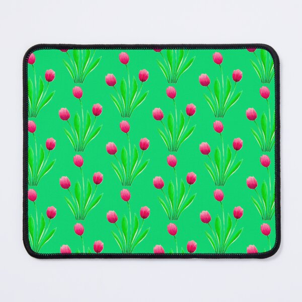 Item preview, Purple tullips design green background flowers unique original colourful gift designed and sold by Arniesart85.