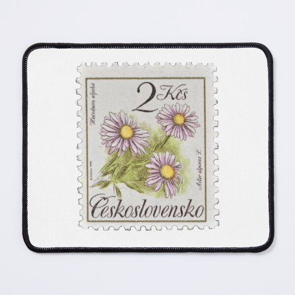 Item preview, Czechoslovakia Aster Alpinus Flower Postage Stamp designed and sold by red-amber65.