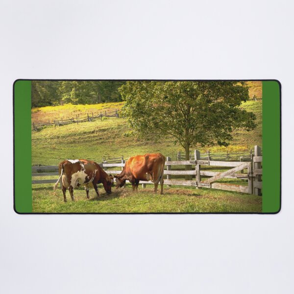 Item preview, Animal - Cow - Cows eating grass designed and sold by Mike Savad Photography.