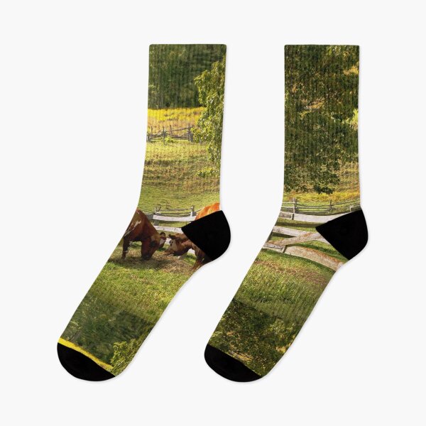 Item preview, Animal - Cow - Cows eating grass designed and sold by Mike Savad Photography.