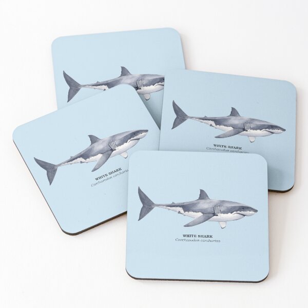 Item preview, WHITE SHARK-Carcharodon carcharias (name) designed and sold by BEATRIZ ABAITUA.