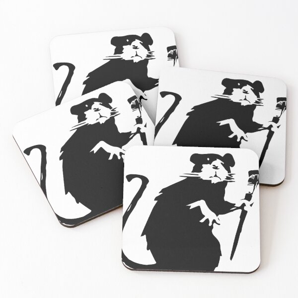 Item preview, Banksy - Stencil Rat Artist Holding Paint Pencil Silhouette designed and sold by DonVivaldo.