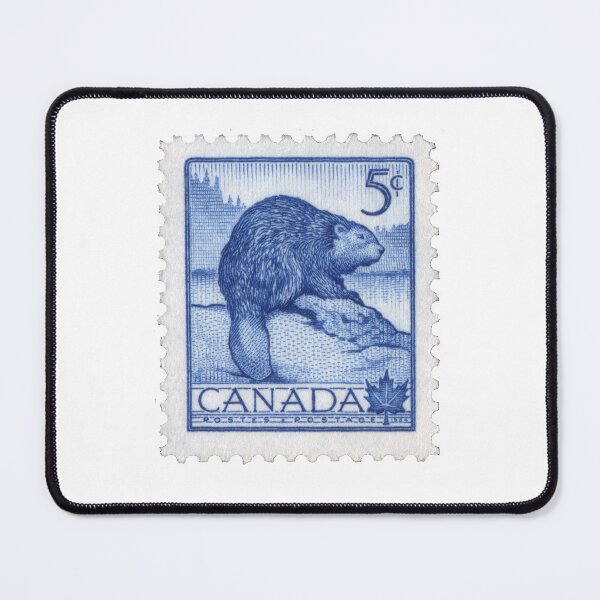 Item preview, Canada Beaver Blue Vintage Postage Stamp designed and sold by red-amber65.