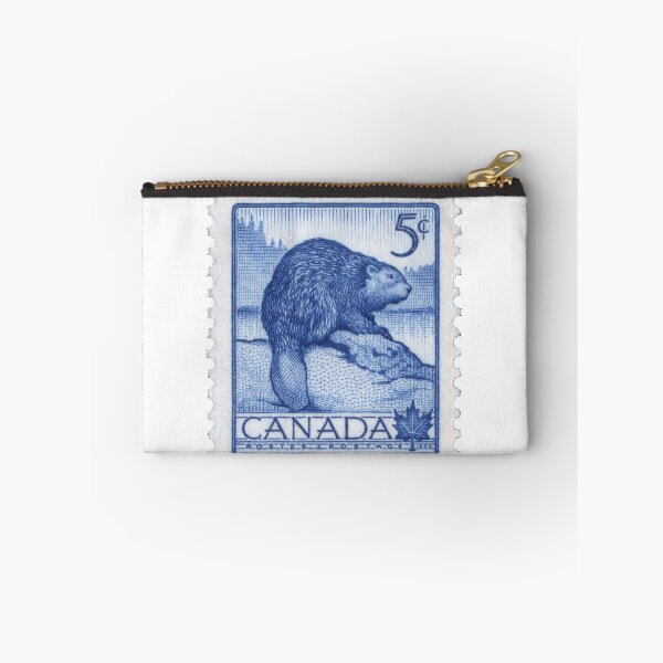 Item preview, Canada Beaver Blue Vintage Postage Stamp designed and sold by red-amber65.