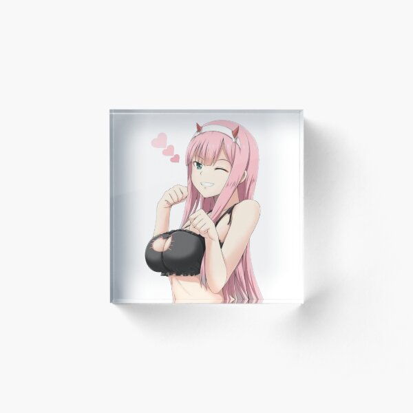 ZeroTwo Kitty Keyhole Acrylic Block