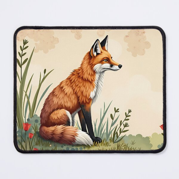 Item preview, Red Fox and Tulips designed and sold by CalmnessbyChoice.