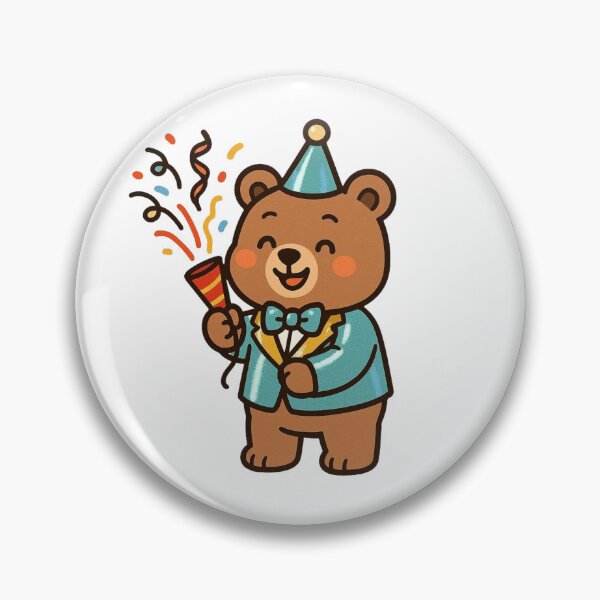 Item preview, Bear Popping Streamer – Fun New Year Bear designed and sold by Confuzz1ed.