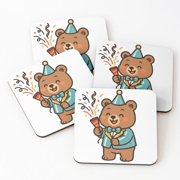 Item preview, Bear Popping Streamer – Fun New Year Bear designed and sold by Confuzz1ed.