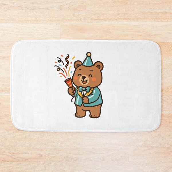 Item preview, Bear Popping Streamer – Fun New Year Bear designed and sold by Confuzz1ed.