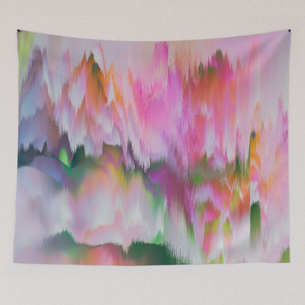 Item preview, Fascinate - Pastel Glitch Bloom in Pink and Green designed and sold by Petra Lang.
