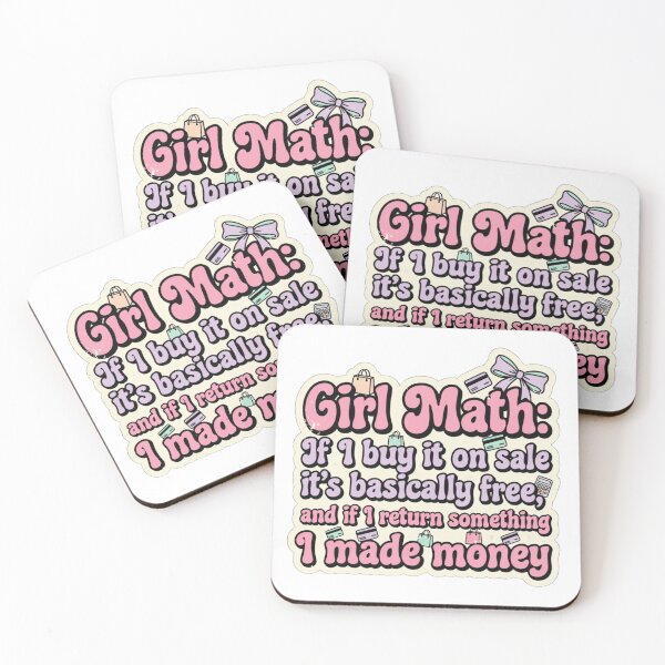 Item preview, Girl Math If I Buy It On Sale It's Free Funny Women's Sarcastic T-Shirt Sticker designed and sold by GeniePixel.