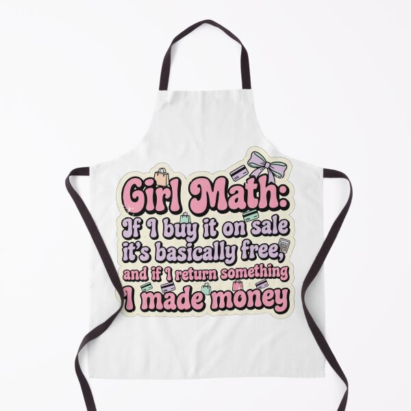 Item preview, Girl Math If I Buy It On Sale It's Free Funny Women's Sarcastic T-Shirt Sticker designed and sold by GeniePixel.