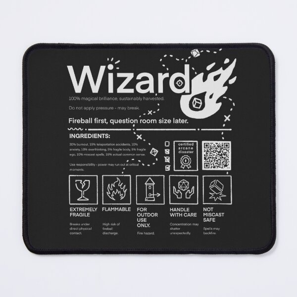 Item preview, D&D Classes - Wizard: Handle with Care | DnD Survival Kit designed and sold by keyvei.