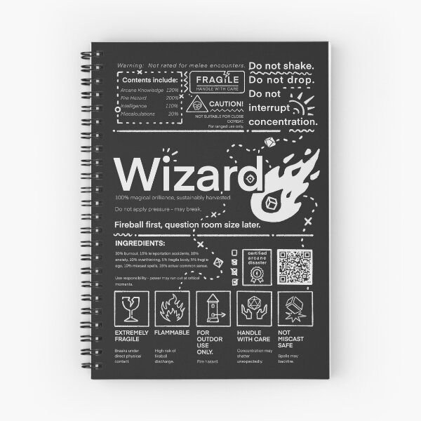Item preview, D&D Classes - Wizard: Handle with Care | DnD Survival Kit designed and sold by keyvei.