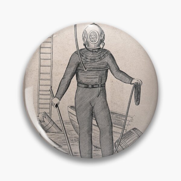 Item preview, Antique Diver designed and sold by BlueSpecsStudio.