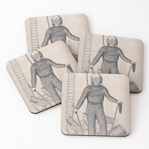 Item preview, Antique Diver designed and sold by BlueSpecsStudio.