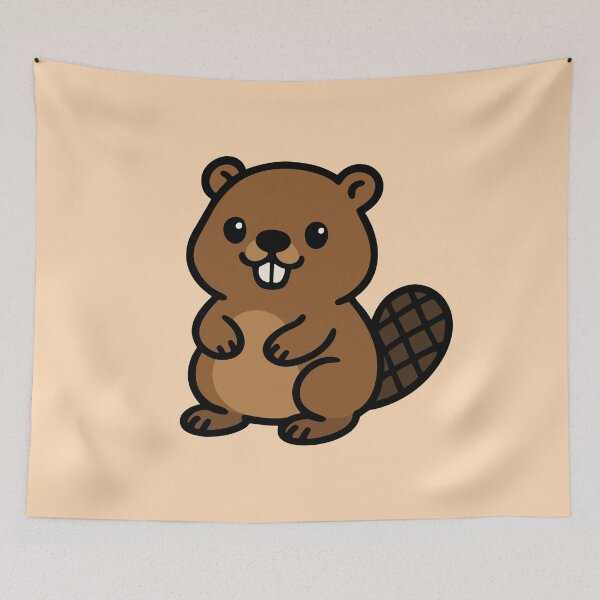 Item preview, Cute Cartoon Beaver designed and sold by WildlifeDoodle.