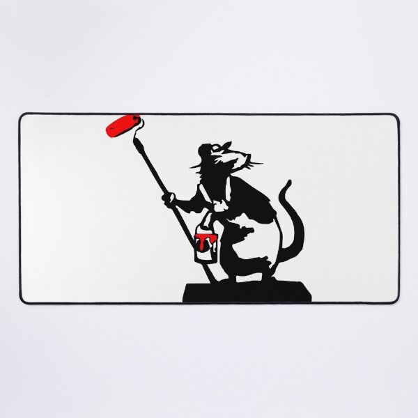 Item preview, Banksy - Stencil Rat Painter With Red Paint Roller designed and sold by DonVivaldo.