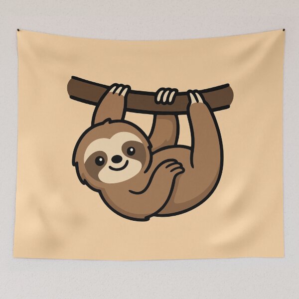 Item preview, Cute Hanging Sloth designed and sold by WildlifeDoodle.