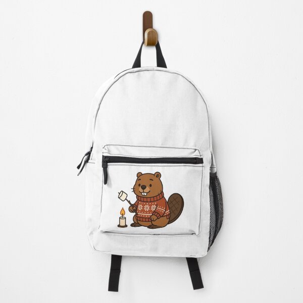 Item preview, Beaver Roasting Marshmallow – Cute Winter Beaver designed and sold by Confuzz1ed.