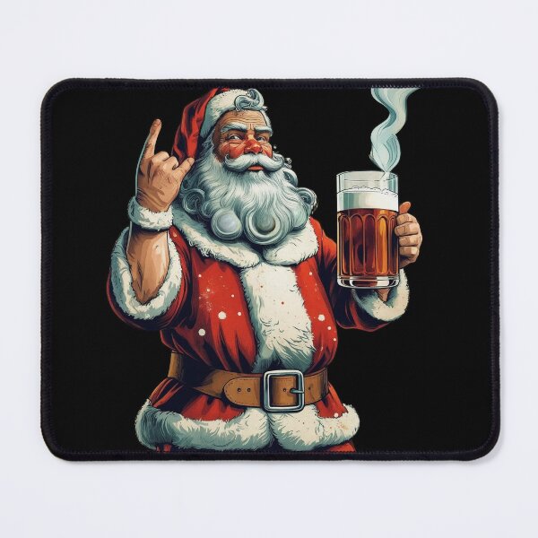 Item preview, Santa Claus Rocks with Beer - Merry Christmas designed and sold by RSDigitalPrintDesign.