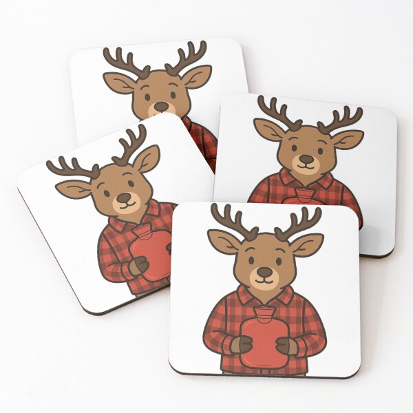 Item preview, Deer with Hot Water Bottle – Cozy Winter Deer designed and sold by Confuzz1ed.