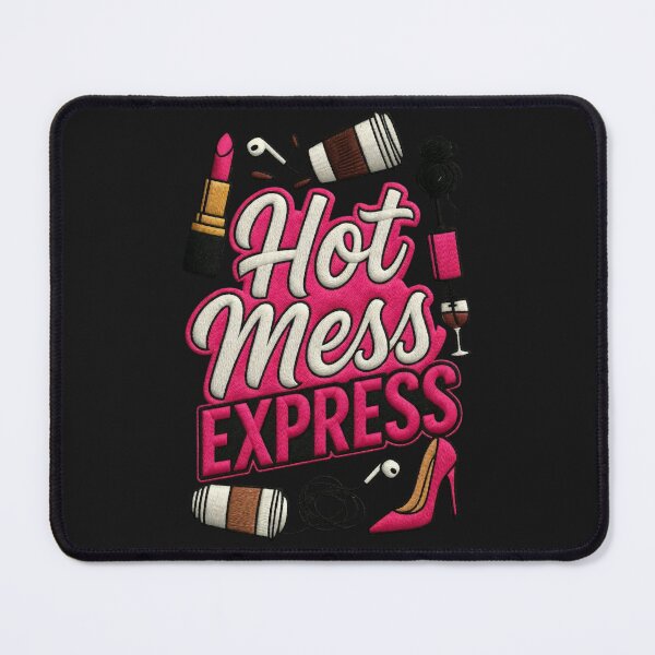 Item preview, Hot Mess Express Funny Embroidery Style Sticker Womens Tee Gift  designed and sold by GeniePixel.