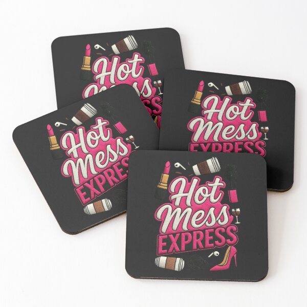 Item preview, Hot Mess Express Funny Embroidery Style Sticker Womens Tee Gift  designed and sold by GeniePixel.