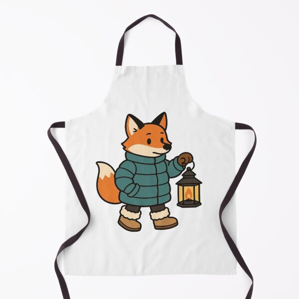 Item preview, Fox Carrying Lantern – Cozy Winter Fox designed and sold by Confuzz1ed.