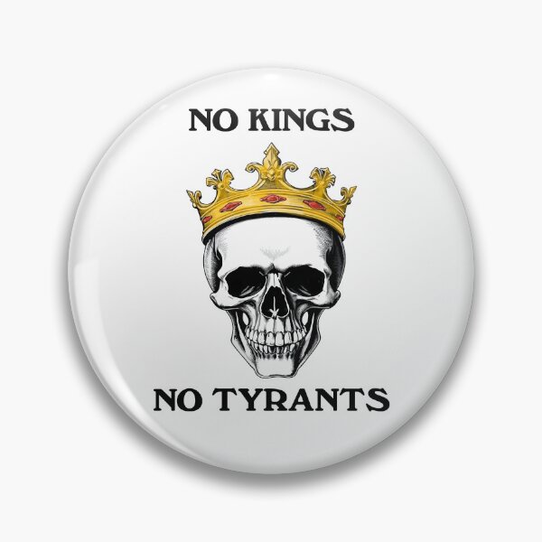 Item preview, No Kings No Tyrants Skull With Crown designed and sold by TheRainFamily.