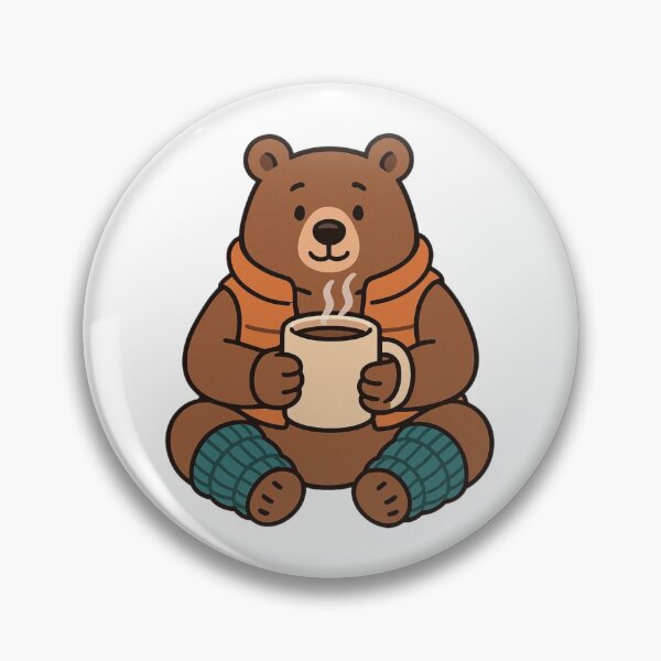 Item preview, Bear with Giant Mug – Warm and Cozy Winter Bear designed and sold by Confuzz1ed.