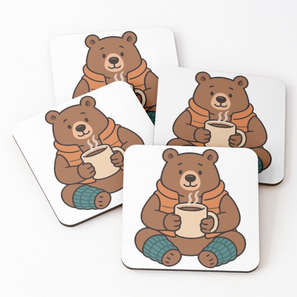 Item preview, Bear with Giant Mug – Warm and Cozy Winter Bear designed and sold by Confuzz1ed.