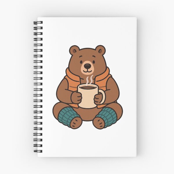 Item preview, Bear with Giant Mug – Warm and Cozy Winter Bear designed and sold by Confuzz1ed.