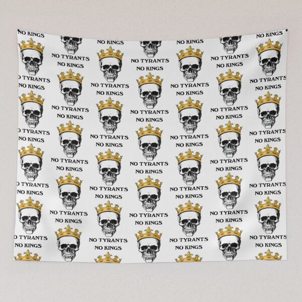 Item preview, No Kings No Tyrants Skull With Crown designed and sold by TheRainFamily.