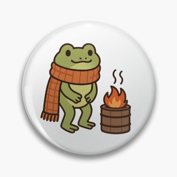Item preview, Frog Beside Heater – Cute Winter Frog designed and sold by Confuzz1ed.