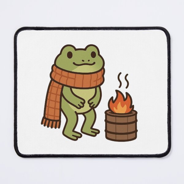 Item preview, Frog Beside Heater – Cute Winter Frog designed and sold by Confuzz1ed.