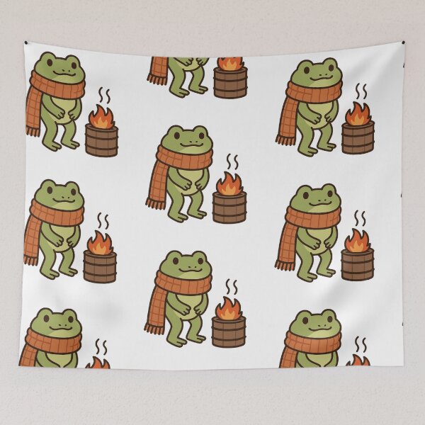 Item preview, Frog Beside Heater – Cute Winter Frog designed and sold by Confuzz1ed.
