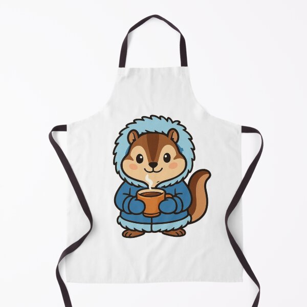 Item preview, Chipmunk in Parka with Hot Tea – Cozy Winter Chipmunk designed and sold by Confuzz1ed.