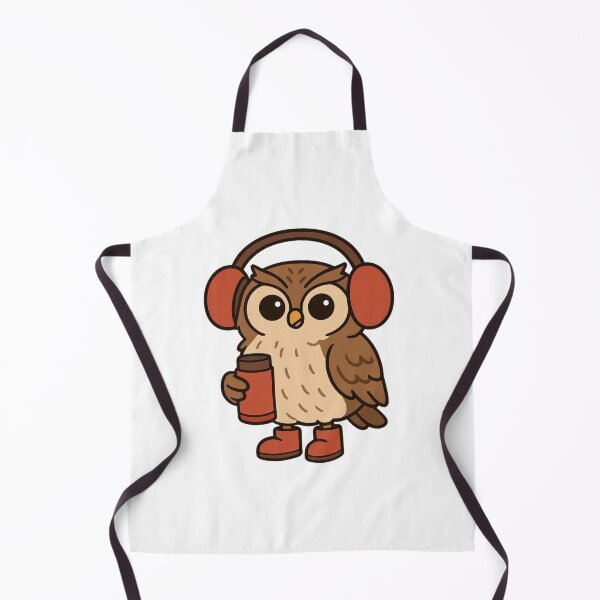 Item preview, Owl Holding Thermos – Cute Winter Owl designed and sold by Confuzz1ed.